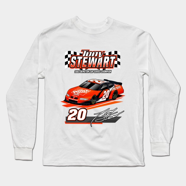 Tony Stewart Nascar 2002 Long Sleeve T-Shirt by kucingtertawa